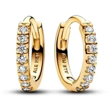 Pandora 263015C01 Damen-Ohrringe Creolen Funkelnde Umarmung Goldfarben