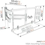 Vogel's Vogels TVM 5645 weiß TV-Wandhalterung