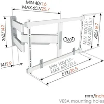 Vogel's Vogels TVM 5645 weiß TV-Wandhalterung