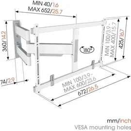 Vogel's Vogels TVM 5645 weiß TV-Wandhalterung