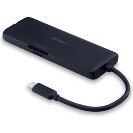 Lindy 43358 laptop-dockingstation & portreplikator Kabelgebunden USB 3.2 Gen 1 (3.1 Gen 1) Type-c Schwarz