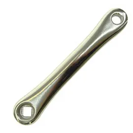 Messingschlager Fahrradkurbel links L=170mm Aluminium grau/silber