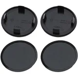 4 Nabenkappen Ø 68,5 mm - 55,5 mm / rund umrandet schwarz / Klebefläche