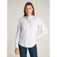 Tommy Hilfiger Shirtbluse »COLLARLESS POPLIN REGULAR SHIRT«, mit Flagge Gr. 38, Th optic white) , 53760137-38