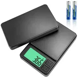 Digitale Multifunktionale Küchenwaage mit LCD-Display, Genauigkeit 0,01g bis 1000g, Feinwaage für Lebensmittel, Kaffee, Schmuck, Medizin und Labor