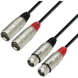 Adam Hall Kabel 2xxlr Stecker Zu 2xxlr Buchse 1m Adam K3 K3tmf0100