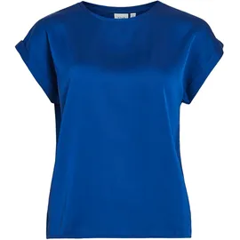 VILA VIELLETTE S/S Satin Top Blau 44