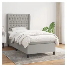 vidaXL Boxspringbett 100 x 200 cm Hellgrau