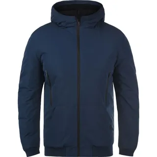 Blend BHEleon Herren, Winterjacke Herrenjacke Jacke mit Kapuze - blau L