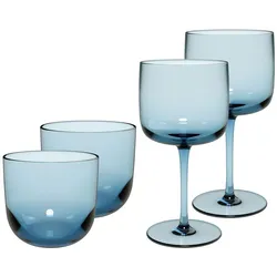 like. by Villeroy & Boch Wein- und Wassergläser Like Glass 4er Set