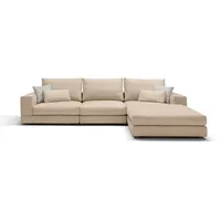 moebeloutlet.de Ecksofa Stoff Bern, Modulares Sofa verschieden aufstellbar beige