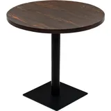 vidaXL Bistrotisch Ø 80 cm dunkel esche