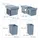 Relaxdays Einbaumülleimer 15 & 8 l Grau