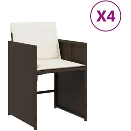 vidaXL Gartenstuhl 55 x 68 x 28 cm braun 4 St.