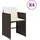 vidaXL Gartenstuhl 55 x 68 x 28 cm braun 4 St.