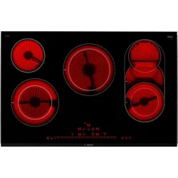 BOSCH Elektro-Kochfeld, schwarz, B:81,6cm H:4,4cm T:52,7cm, Kochfelder, mit Powerboost-Funktion