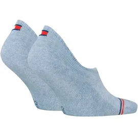 Tommy Hilfiger Unisex Füßlinge TJ Iconic 2er Pack - light blue melange), 39-42,