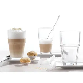 LEONARDO 6er Set Leonardo Latte-Macchiato-Becher Solo 250 ml Glas Transparent Klar