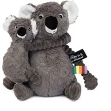 Les Deglingos Plüsch Koala, Mama mit Baby, grau - Grau