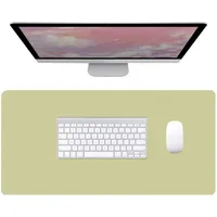 CIEEIN CIEHT PU-Leder Mauspads Tischunterlage Tischdecke Tischmatte Handgelenkauflagen Laptop Matte Wasserdicht Einseitig Grün 60x30cm