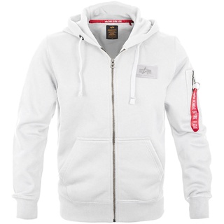 Alpha Industries Back Print Reißverschlusspullover White L