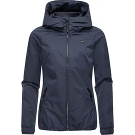 Ragwear wasserdichte und atmungsaktive Damen Übergangsjacke leichte kurze Funktionsjacke mit Kapuze Dizzie Tech YOUMODO Navy Gr. S - S