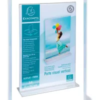 Exacompta 20x Tischaufsteller A4, Hochformat, Exacryl, Kristall,