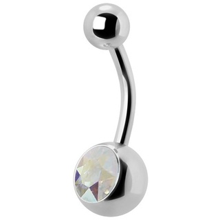 Drops Karisma Bauchnabel Piercing Titan G23 Banana 5/8mm Kugeln Kristall Stein - Regenbogen.TJBL.6mm