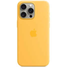 Apple iPhone 15 Pro Max Silikon Case mit MagSafe – Warmgelb