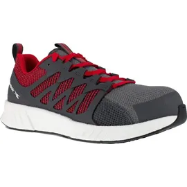 Reebok Halbschuh Fusion Flexweave Work, S1P, 42 grau/rot/weiß Gr. 42