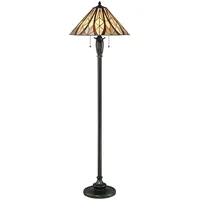 Elstead Lighting Stehlampe Standlampe Tiffany-Glas Bronze H 149,4 cm