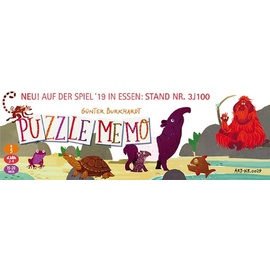 Drei Hasen in der Abendsonne Puzzle-Memo (Kinderspiel)