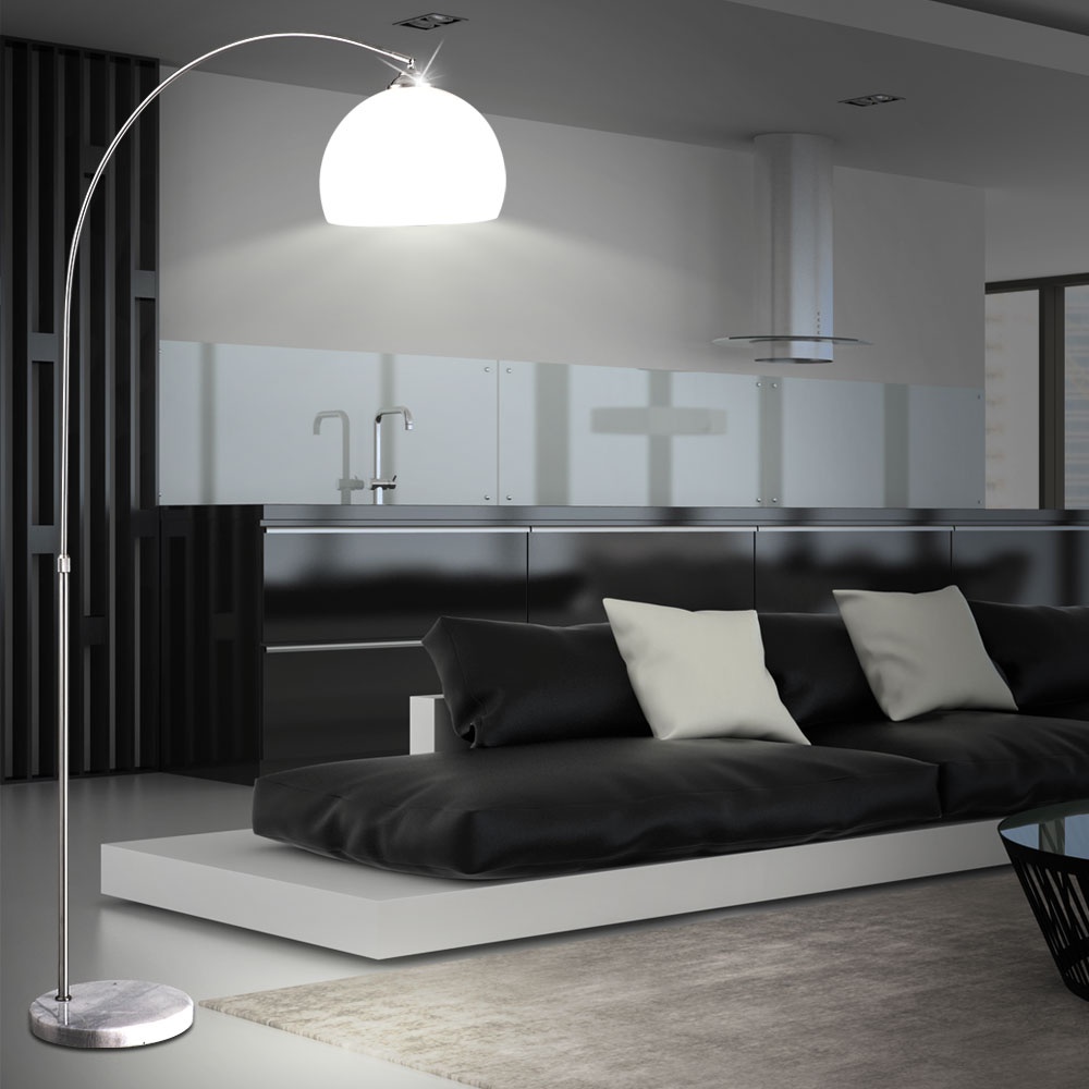 Stehleuchte Standlampe mit Marmorsockel LED RGB Farbwechsler Fernbedienung, Wohnzimmerleuchte Bürolampe Schlafzimmerleuchte Leselampe