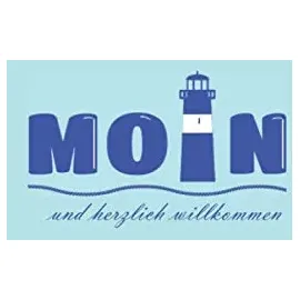 Independently published Gästebuch Moin: Norddeutsches Gästebuch / Einschreibbuch MOIN mit Leuchtturm, 108 Seiten unliniert blanko, DIN A5+, Geschenk lichtblau (Nordisches Gästebuch - Moin, Band 1)