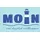 Independently published Gästebuch Moin: Norddeutsches Gästebuch / Einschreibbuch MOIN mit Leuchtturm, 108 Seiten unliniert blanko, DIN A5+, Geschenk lichtblau (Nordisches Gästebuch - Moin, Band 1)