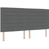 vidaXL Kopfteil Dunkelgrau 200 cm Stoff