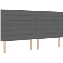vidaXL Kopfteil Dunkelgrau 200 cm Stoff