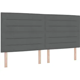 vidaXL Kopfteil Dunkelgrau 200 cm Stoff
