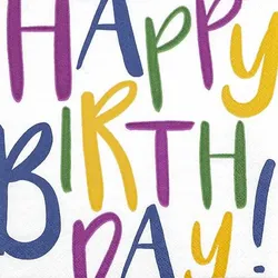 Serviette Happy Birthday 20tlg. Papier Bunt