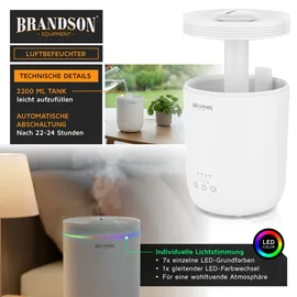 Brandson Aroma Diffuser 2,2 L weiß