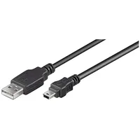 goobay USB 2.0 Kabel A Stecker auf Mini B Stecker, 5 m