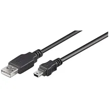 goobay USB 2.0 Kabel A Stecker auf Mini B Stecker, 5 m