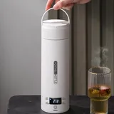 Tragbarer elektrischer Reise-Wasserkocher, Euakee 450ML Wasserkocher Tee Kaffee Warmwasserkocher, 4 Temperaturregler, automatische Abschaltung & Kochen trocken Schutz mit 316 Edelstahl