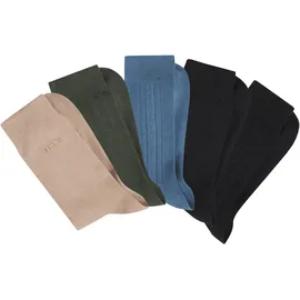 H.I.S. Businesssocken 5er Pack Beige/Grün/Schwarz 43-46