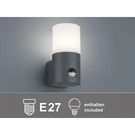 meineWunschleuchte Außenwandleuchte Aluminium 17,5 cm mit Bewegungsmelder anthrazit