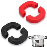 4 Stück Topfgriffhalter, CHmiss Silikon-Hot-Griffhalter, Silikon-Topfgriff, isolierter Koch-Fingerschutz - Csparkv