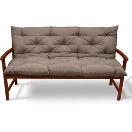 Beautissu Bankauflage 150 x 50 x 50 cm Taupe 1 St.