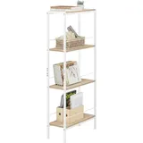 Woltu Standregal 50 x 110 x 20 cm Beige/Weiß