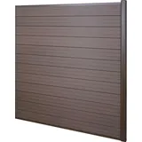 MCW WPC-Sichtschutz Savoie, Windschutz Zaun, Alu Premium Erweiterungselement 1,85m braun