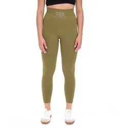 YOU DO YOU Damen Leggings modische Fitness-Hose mit Scrunch-Effekt Workout-Hose 905001 Khaki - L
